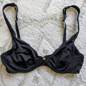 Black Natori Unlined Demi Bra, 32C